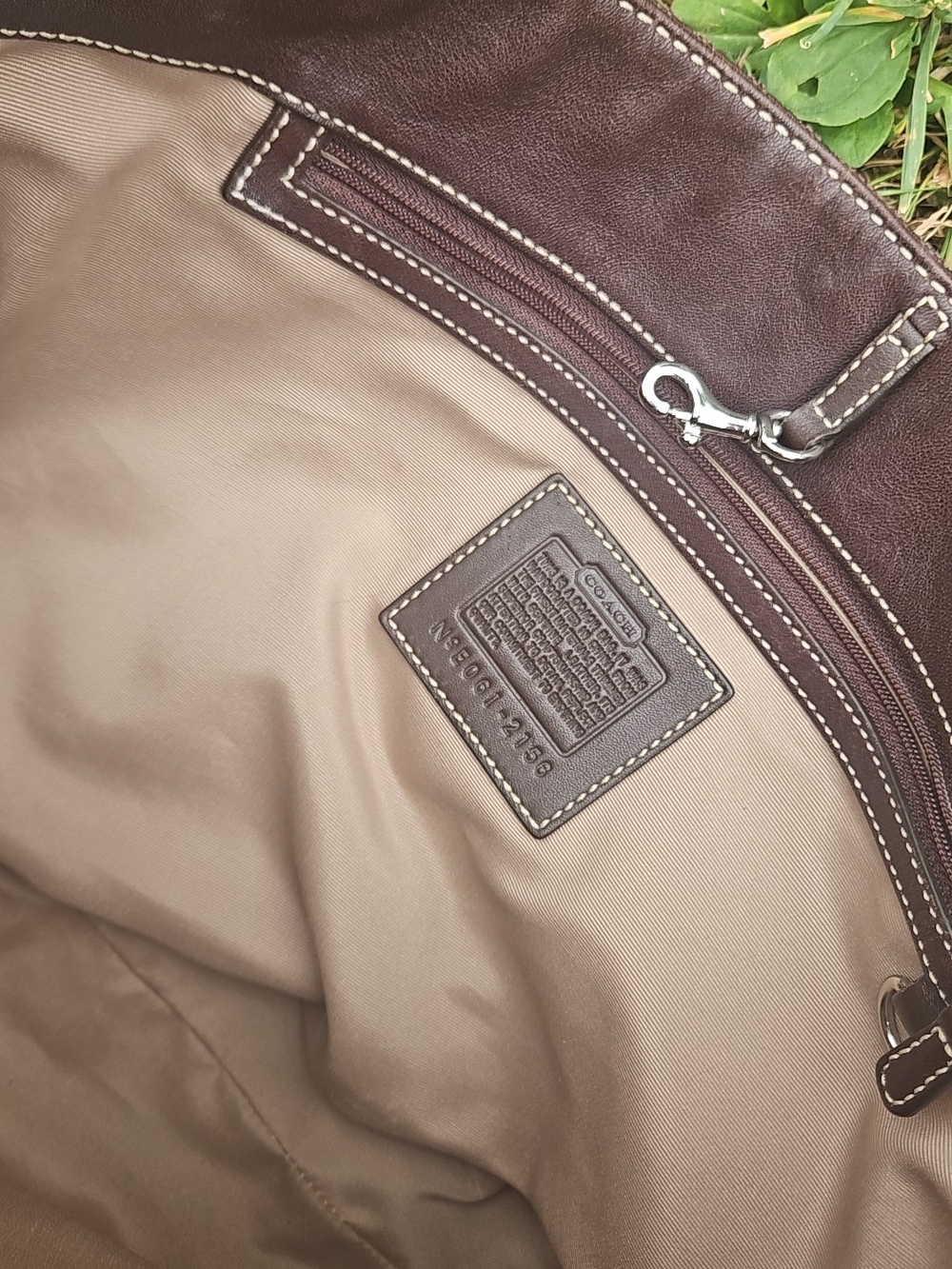 Coach Dark Brown Signature Shoulder Bag - Picture 4 of 4